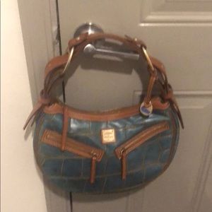 Dooney & Bourke Navy Blue Croc shoulder bag.